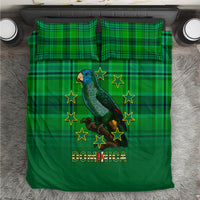 Dominica Independence Day Bedding Set Dominik Sisserou Parrot With Madras Pattern - Wonder Print Shop