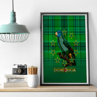 Dominica Independence Day Canvas Wall Art Dominik Sisserou Parrot With Madras Pattern - Wonder Print Shop