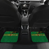 Dominica Independence Day Car Mats Dominik Sisserou Parrot With Madras Pattern - Wonder Print Shop