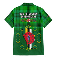 Dominica Independence Day Family Matching Mermaid Dress and Hawaiian Shirt Dominik Sisserou Parrot With Madras Pattern - Wonder Print Shop