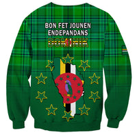 Dominica Independence Day Sweatshirt Dominik Sisserou Parrot With Madras Pattern - Wonder Print Shop
