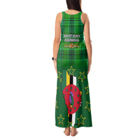 Dominica Independence Day Tank Maxi Dress Dominik Sisserou Parrot With Madras Pattern - Wonder Print Shop