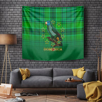 Dominica Independence Day Tapestry Dominik Sisserou Parrot With Madras Pattern - Wonder Print Shop