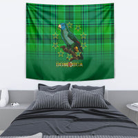 Dominica Independence Day Tapestry Dominik Sisserou Parrot With Madras Pattern - Wonder Print Shop
