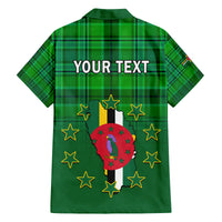 Personalised Dominica Independence Day Family Matching Off Shoulder Maxi Dress and Hawaiian Shirt Dominik Sisserou Parrot With Madras Pattern - Wonder Print Shop