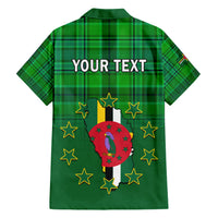 Personalised Dominica Independence Day Hawaiian Shirt Dominik Sisserou Parrot With Madras Pattern - Wonder Print Shop