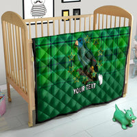 Personalised Dominica Independence Day Quilt Dominik Sisserou Parrot With Madras Pattern - Wonder Print Shop