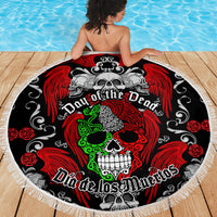 Mexico Day Of The Dead Beach Blanket Mexican Sugar Skull Dia de los Muertos - Wonder Print Shop