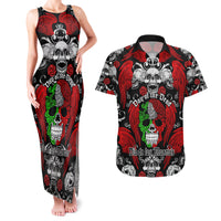 Mexico Day Of The Dead Couples Matching Tank Maxi Dress and Hawaiian Shirt Mexican Sugar Skull Dia de los Muertos - Wonder Print Shop