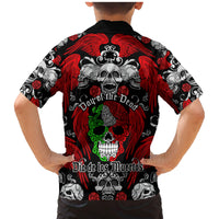 Mexico Day Of The Dead Family Matching Mermaid Dress and Hawaiian Shirt Mexican Sugar Skull Dia de los Muertos - Wonder Print Shop