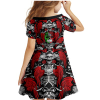Mexico Day Of The Dead Family Matching Mermaid Dress and Hawaiian Shirt Mexican Sugar Skull Dia de los Muertos - Wonder Print Shop