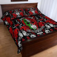 Mexico Day Of The Dead Quilt Bed Set Mexican Sugar Skull Dia de los Muertos - Wonder Print Shop