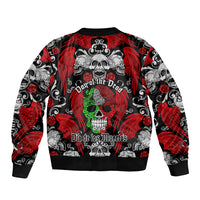 Mexico Day Of The Dead Sleeve Zip Bomber Jacket Mexican Sugar Skull Dia de los Muertos - Wonder Print Shop