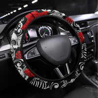 Mexico Day Of The Dead Steering Wheel Cover Mexican Sugar Skull Dia de los Muertos - Wonder Print Shop