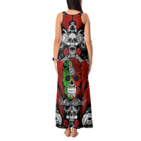 Mexico Day Of The Dead Tank Maxi Dress Mexican Sugar Skull Dia de los Muertos - Wonder Print Shop