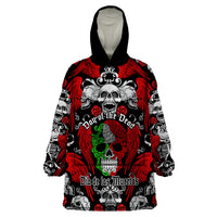 Mexico Day Of The Dead Wearable Blanket Hoodie Mexican Sugar Skull Dia de los Muertos - Wonder Print Shop