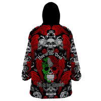 Mexico Day Of The Dead Wearable Blanket Hoodie Mexican Sugar Skull Dia de los Muertos - Wonder Print Shop