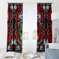 Mexico Day Of The Dead Window Curtain Mexican Sugar Skull Dia de los Muertos - Wonder Print Shop
