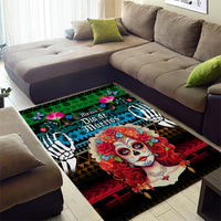 Mexico Day Of The Dead Area Rug Mexican La Catrina Dia de los Muertos - Wonder Print Shop