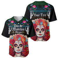 Personalised Mexico Day Of The Dead Baseball Jersey Mexican La Catrina Dia de los Muertos - Wonder Print Shop