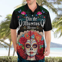 Personalised Mexico Day Of The Dead Hawaiian Shirt Mexican La Catrina Dia de los Muertos - Wonder Print Shop