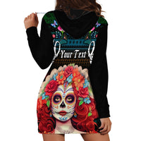 Personalised Mexico Day Of The Dead Hoodie Dress Mexican La Catrina Dia de los Muertos - Wonder Print Shop
