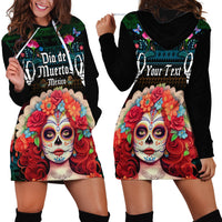 Personalised Mexico Day Of The Dead Hoodie Dress Mexican La Catrina Dia de los Muertos - Wonder Print Shop