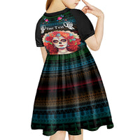 Personalised Mexico Day Of The Dead Kid Short Sleeve Dress Mexican La Catrina Dia de los Muertos - Wonder Print Shop