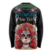 Personalised Mexico Day Of The Dead Long Sleeve Shirt Mexican La Catrina Dia de los Muertos - Wonder Print Shop