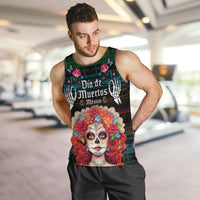Personalised Mexico Day Of The Dead Men Tank Top Mexican La Catrina Dia de los Muertos - Wonder Print Shop