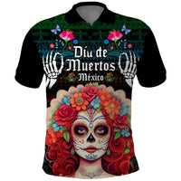 Personalised Mexico Day Of The Dead Polo Shirt Mexican La Catrina Dia de los Muertos - Wonder Print Shop