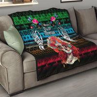 Mexico Day Of The Dead Quilt Mexican La Catrina Dia de los Muertos - Wonder Print Shop