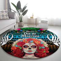 personalised-mexico-day-of-the-dead-round-carpet-mexican-la-catrina-dia-de-los-muertos