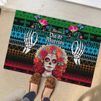 Personalised Mexico Day Of The Dead Rubber Doormat Mexican La Catrina Dia de los Muertos - Wonder Print Shop