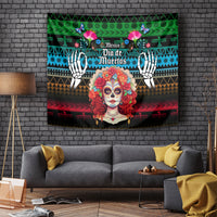 Mexico Day Of The Dead Tapestry Mexican La Catrina Dia de los Muertos - Wonder Print Shop