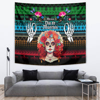 Mexico Day Of The Dead Tapestry Mexican La Catrina Dia de los Muertos - Wonder Print Shop