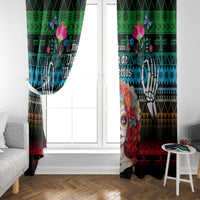 Mexico Day Of The Dead Window Curtain Mexican La Catrina Dia de los Muertos - Wonder Print Shop