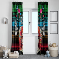 Mexico Day Of The Dead Window Curtain Mexican La Catrina Dia de los Muertos - Wonder Print Shop