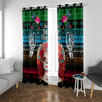 Mexico Day Of The Dead Window Curtain Mexican La Catrina Dia de los Muertos - Wonder Print Shop