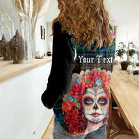 Personalised Mexico Day Of The Dead Women Casual Shirt Mexican La Catrina Dia de los Muertos - Wonder Print Shop