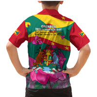Grenada Independence Day Family Matching Mermaid Dress and Hawaiian Shirt Gwenad Bougainvillea Flowers - Wonder Print Shop