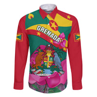 Grenada Independence Day Family Matching Mermaid Dress and Hawaiian Shirt Gwenad Bougainvillea Flowers - Wonder Print Shop