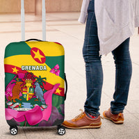 Grenada Independence Day Luggage Cover Gwenad Bougainvillea Flowers - Wonder Print Shop