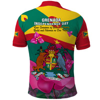 Grenada Independence Day Polo Shirt Gwenad Bougainvillea Flowers - Wonder Print Shop