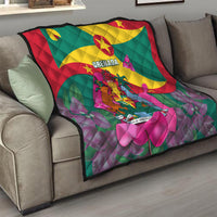 Grenada Independence Day Quilt Gwenad Bougainvillea Flowers - Wonder Print Shop