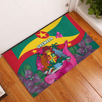 Grenada Independence Day Rubber Doormat Gwenad Bougainvillea Flowers - Wonder Print Shop