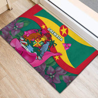 Grenada Independence Day Rubber Doormat Gwenad Bougainvillea Flowers - Wonder Print Shop