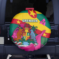 Grenada Independence Day Spare Tire Cover Gwenad Bougainvillea Flowers - Wonder Print Shop