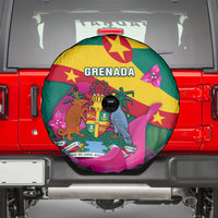 Grenada Independence Day Spare Tire Cover Gwenad Bougainvillea Flowers - Wonder Print Shop