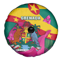 Grenada Independence Day Spare Tire Cover Gwenad Bougainvillea Flowers - Wonder Print Shop
